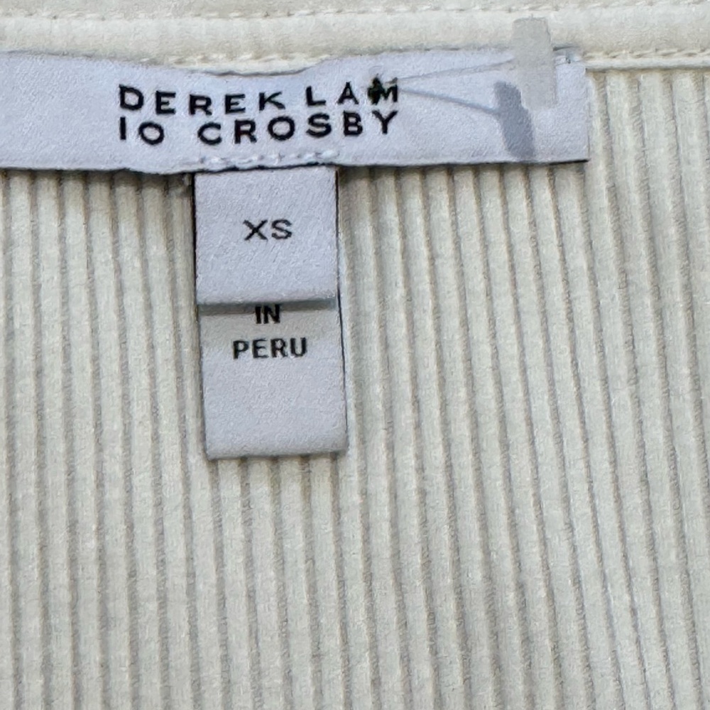 Derek Lam 10 Crosby****Ribbed White Top w/Ballon Sleeves***XS***$225 CURRENT - Picture 7 of 8